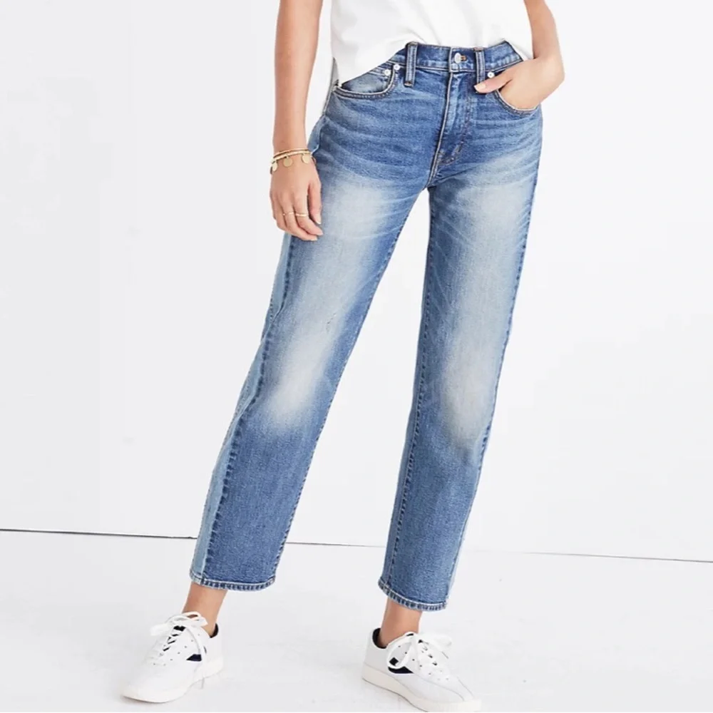 Madewell Cruiser Straight Crop Jeans Pieced Edition